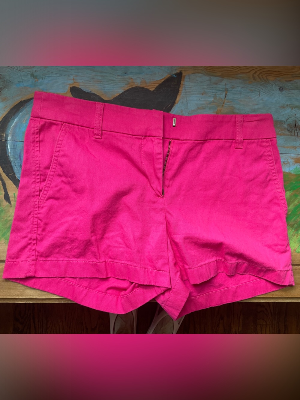 J. Crew Hot Pink High-Rise Cotton Shorts